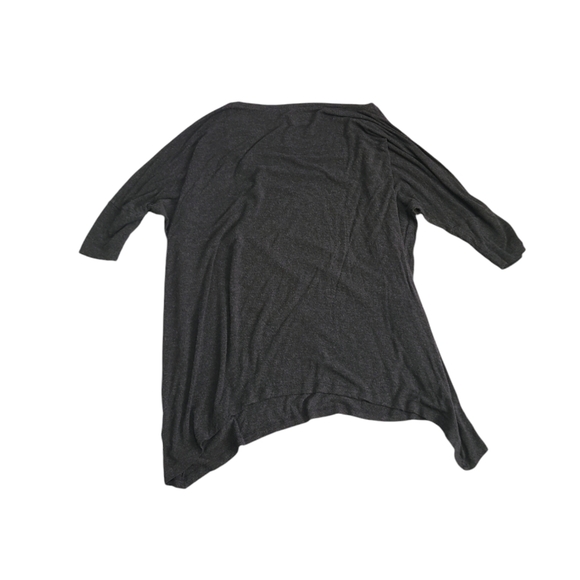 Eileen Fisher Women's gray Italian yarn oversized elbow Sleeve top size S mature - Picture 2 of 8